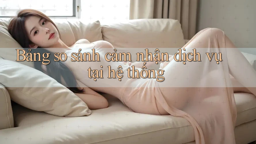 Bảng so sánh cảm nhận dịch vụ tại hệ thống