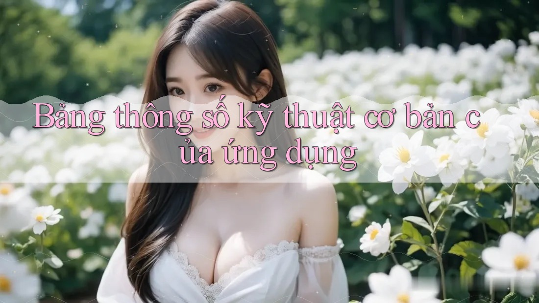 Bảng thông số kỹ thuật cơ bản của ứng dụng Bảng thông số kỹ thuật cơ bản của ứng dụng