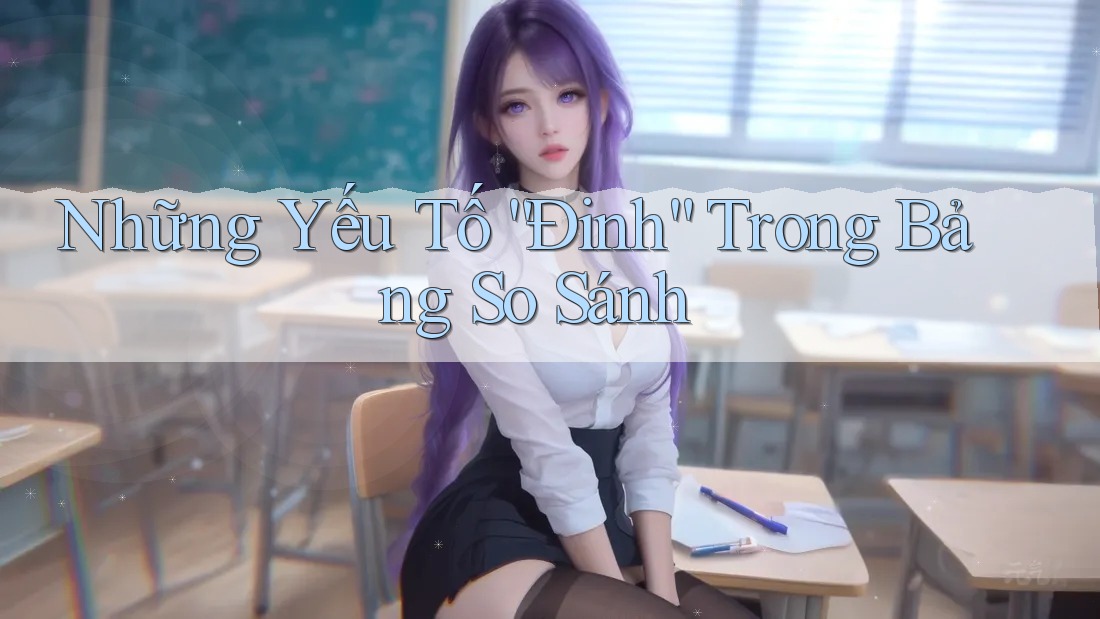 Những Yếu Tố “Đinh” Trong Bảng So Sánh Những Yếu Tố “Đinh” Trong Bảng So Sánh