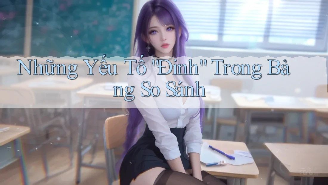 Những Yếu Tố “Đinh” Trong Bảng So Sánh Những Yếu Tố “Đinh” Trong Bảng So Sánh